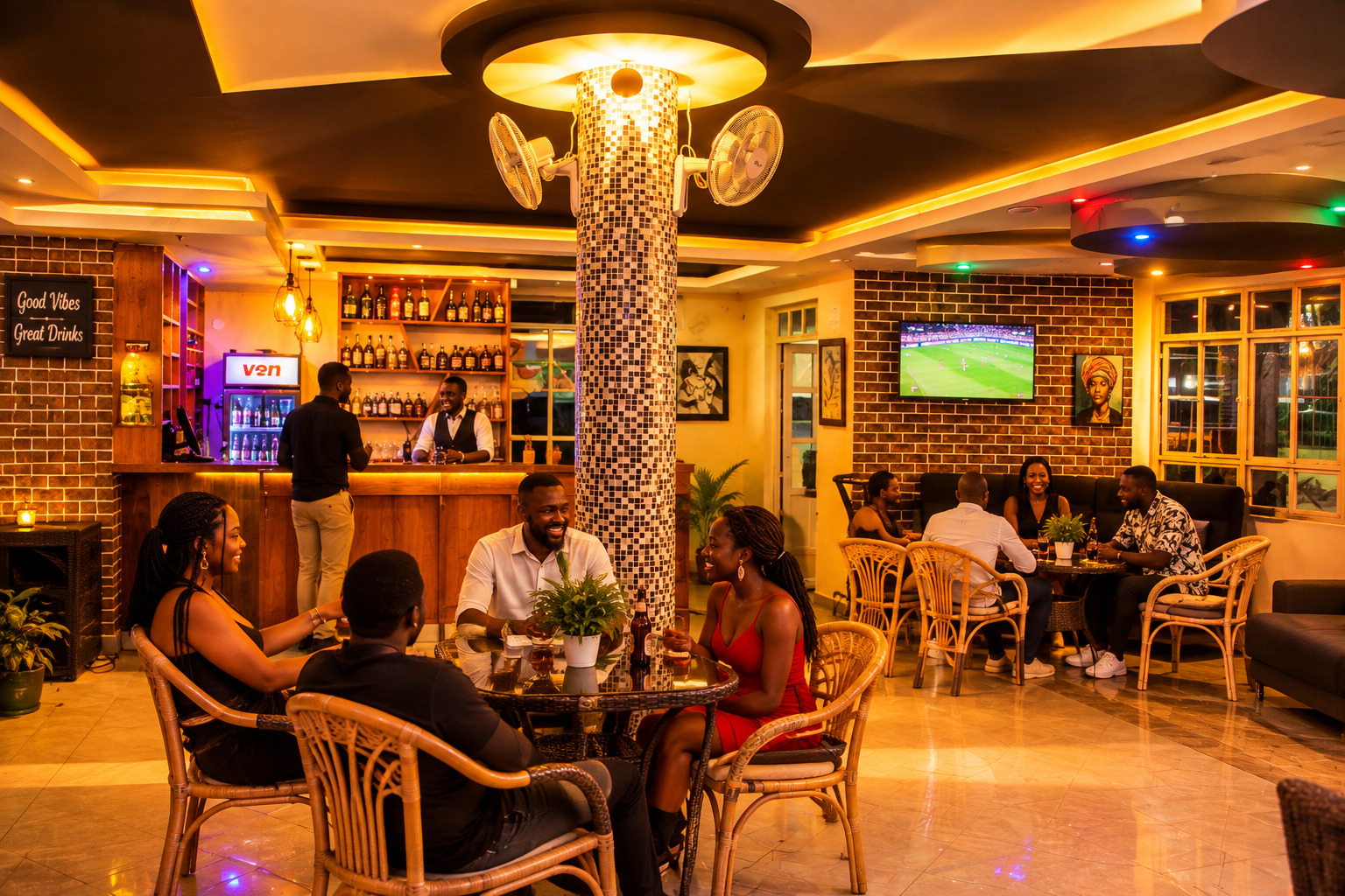 Fully stocked bar and lounge