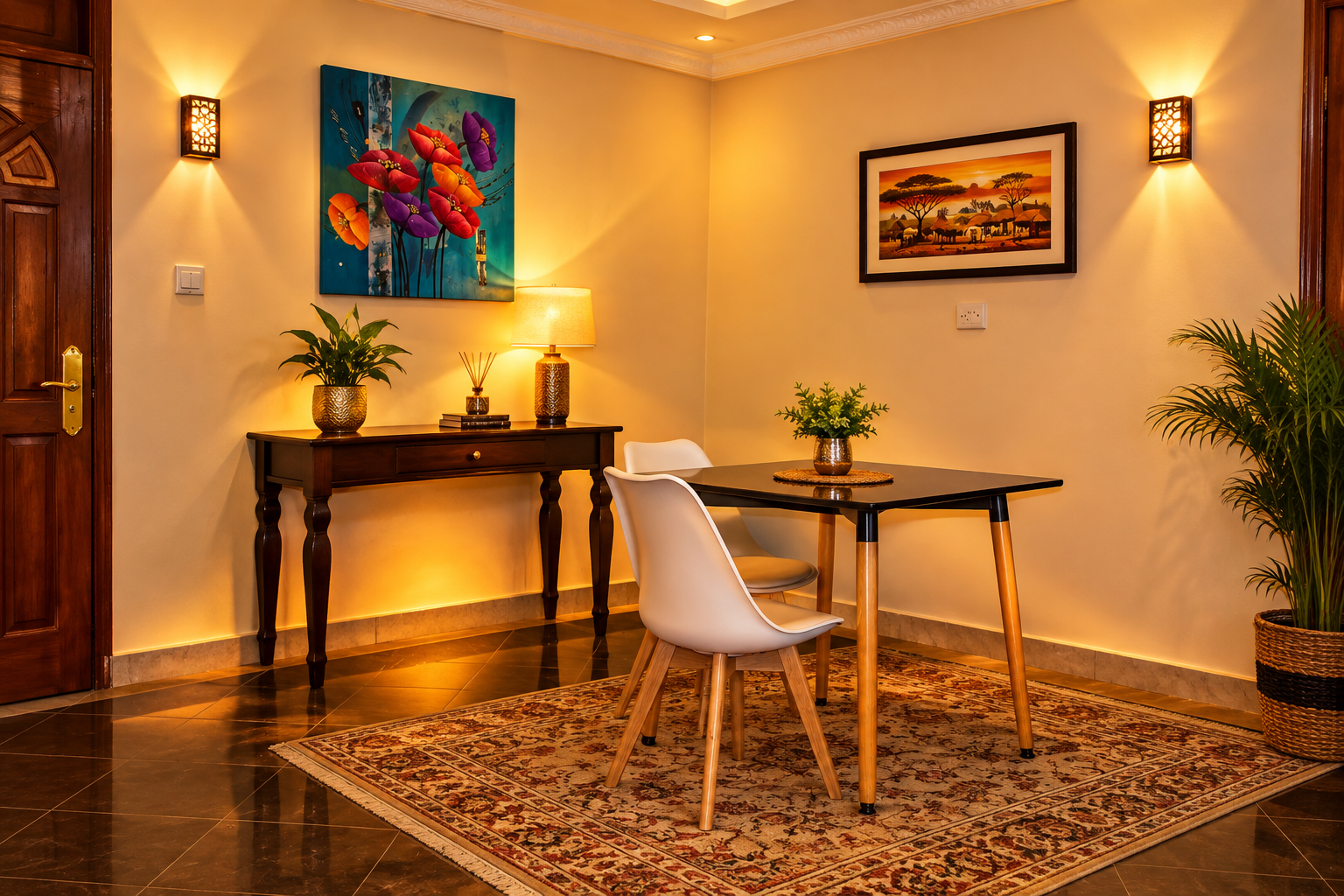 Comfortable sitting lounge area